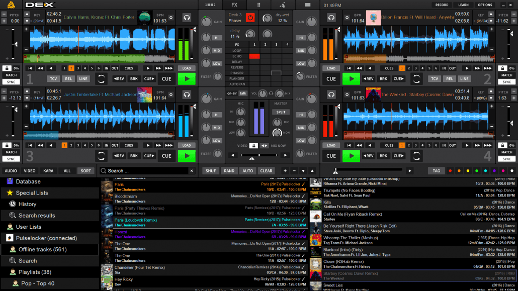 Playing and singing liver over tracks